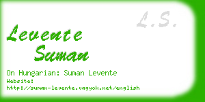 levente suman business card